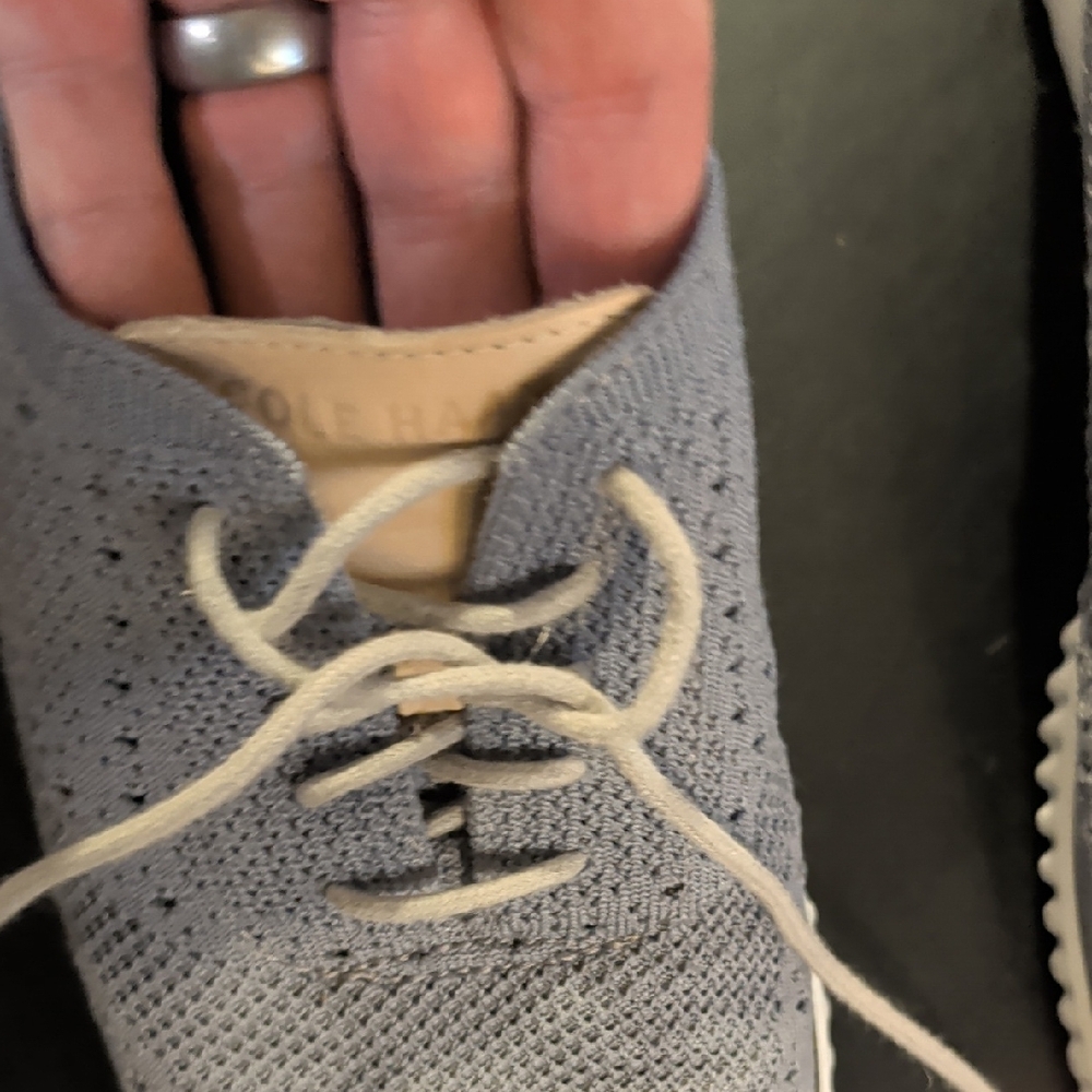 Cole Hann GRAND OS Men's Gray Knit Casual Shoes - Picture 2 of 4